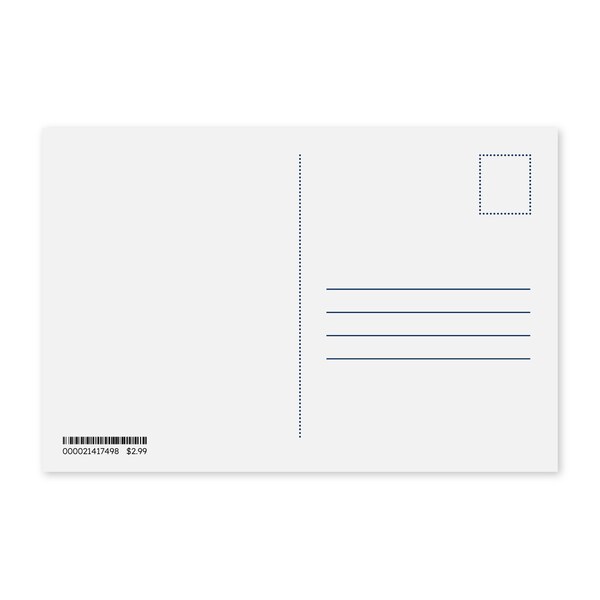 Utah State Postcards Pastels Navy